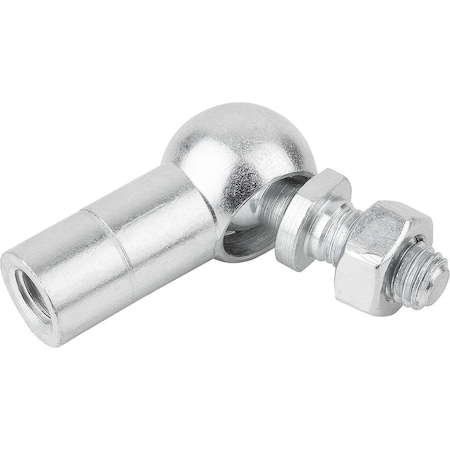 Angle Joint DIN71802 Left-Hand Thread, M06, Form:C Without Retaining Clip, Steel Galvanized